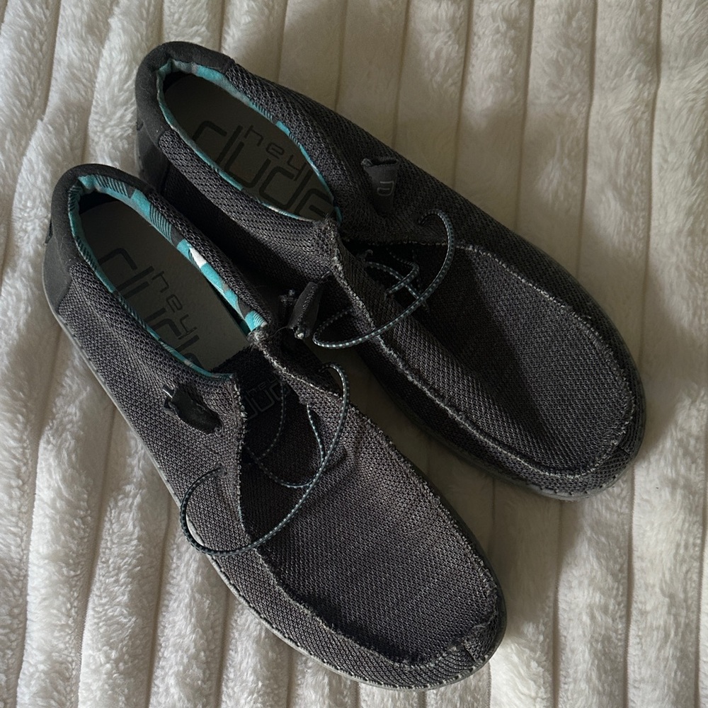 Hey Dude Men's Charcoal Slip-On Loafers